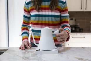 FELLOW EKG智能白色温控手冲壶长嘴电热细口不锈钢咖啡壶套装0.9L