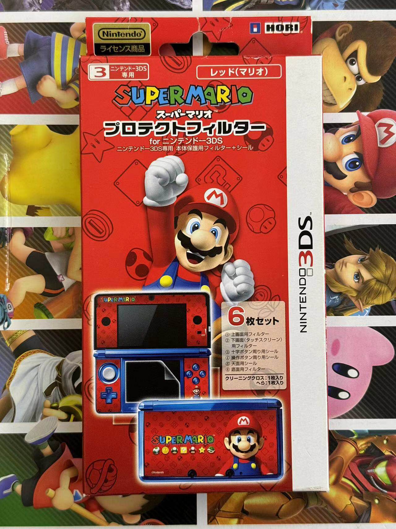 【任天堂3DS周边】HORI 3DS 马里奥 主机贴纸 6面装 日本原装