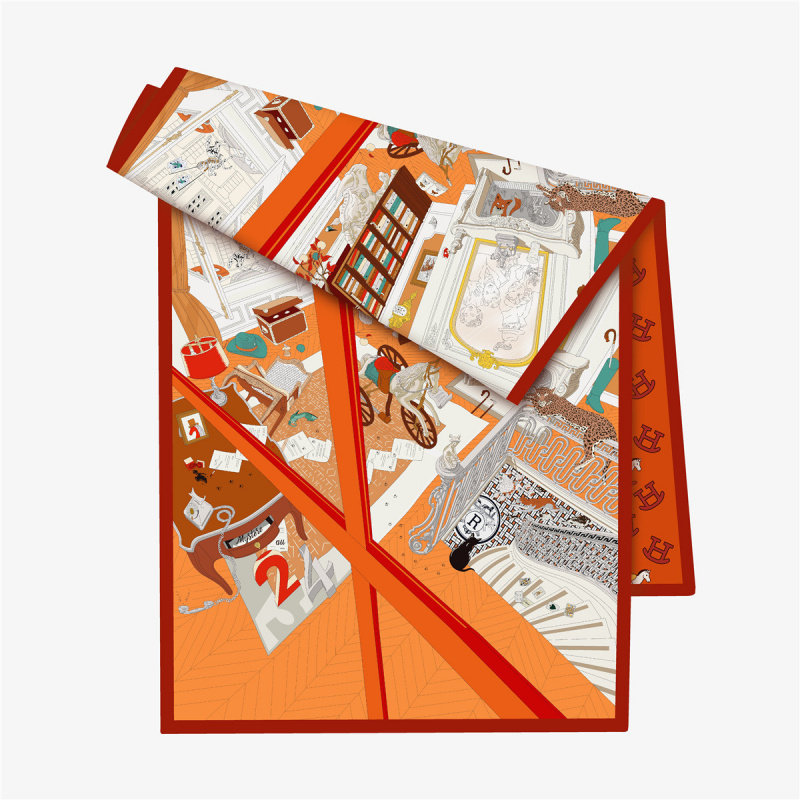 2024秋冬季现货橘色亮色系大披肩围巾旅游拍照搭配女长款180*70cm