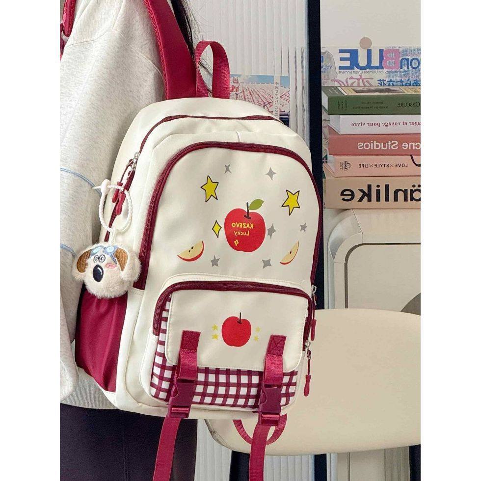 可爱卡通苹果双肩包女初高中生小学生书包儿童出游轻便旅行包背包,箱包皮具/热销女包/男包,双肩背包,淘宝优惠券,粉丝福利购,淘宝优惠卷