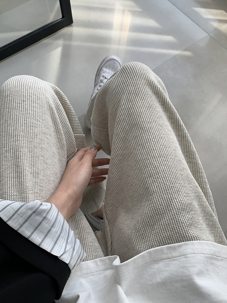 胖妹妹束脚运动裤子女卫裤阔腿