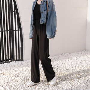 胖妹妹2023夏季垂感阔腿拖地长裤200斤胖mm适合胯大腿粗的裤子女