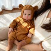 新生儿0一3月婴儿打底衣秋冬内穿初生男女宝宝衣服a类52码 爬服66