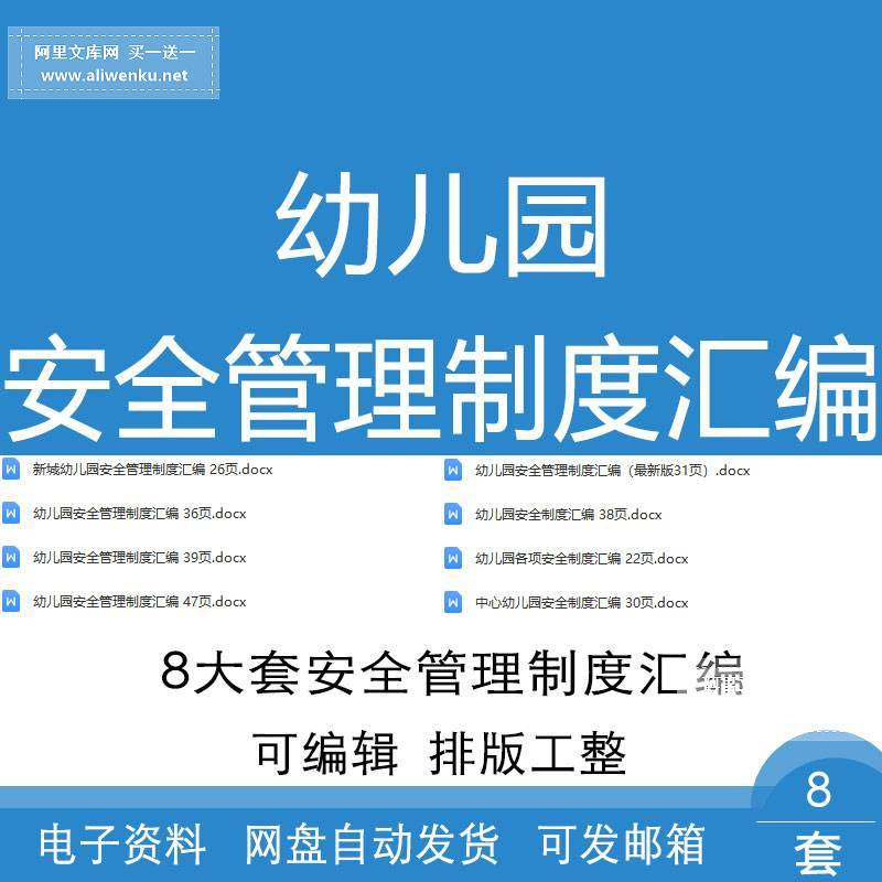 幼儿园管理汇编食品卫生安保防火防震班级规章制度电子版