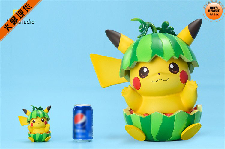 【李小西弟弟】现货 DM呆萌 第三弹 西瓜 皮卡丘 限量手办GK