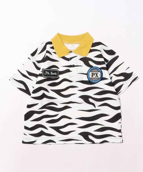 90-130 日单 skape 男童黑白条纹格子polo衫短裤外贸日本原单