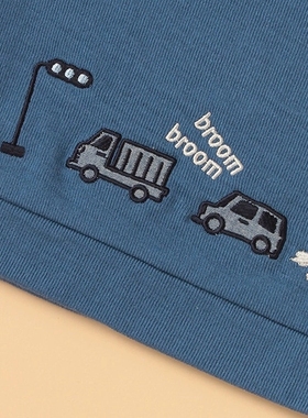 补货 特价 110 日单贵牌 ks 男童纯棉汽车刺绣卫衣外贸原单