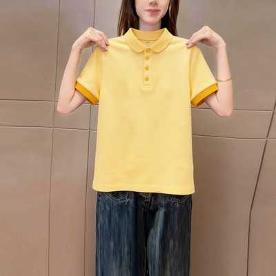 夏季高端欧货Polo衫短袖t恤女装