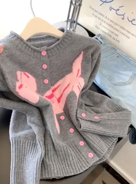 秋冬季新品韩系穿搭松弛感穿搭针织开衫女高级感圆领毛衣外套上衣