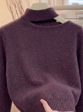 2025秋冬季新款极简风高领长袖毛衣女百搭时尚套头高级针织衫上衣
