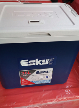 新品Esky26L保温箱冷藏箱带温度计疫苗冷藏送2只冰砖6只冰袋