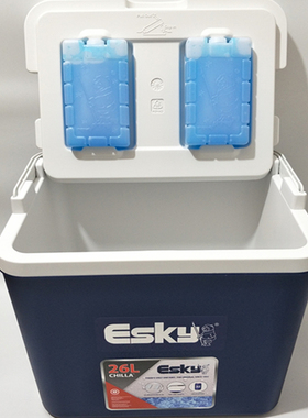 Esky保温箱26L冷藏箱保鲜箱户外冰箱车载冰包带原装冰砖送冰袋8只