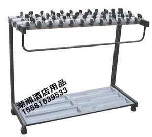 促销白云36头24头18头带锁雨伞架子酒店银行用雨伞架金属锁芯