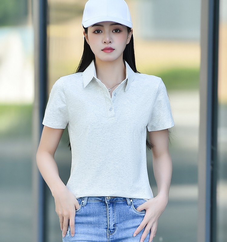 SUMMER SHORT SLEEVE T-SHIRT POLO SHIRT WOMENS ATHLEISURE WHITE BRAND LAPEL OVERALLS TOP CUSTOM PRINTED LOGO