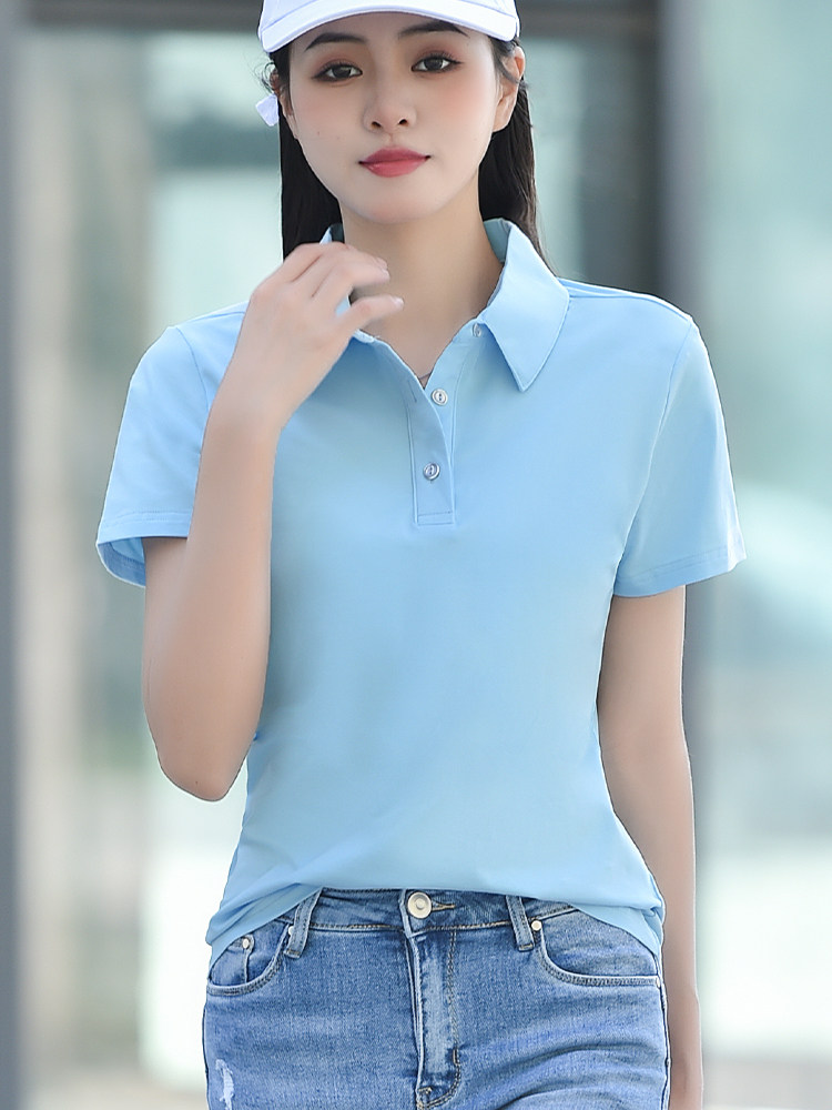 RED MENS AND WOMENS LAPEL SHORT SLEEVE T-SHIRTS POLO SHIRTS WOMENS ATHLEISURE CUSTOM WORK CLOTHES PRINTED LOGO BRAND TOPS