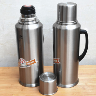 清水不锈钢热水瓶活塞盖子保温壶家用商务会议高档茶瓶大容量2升