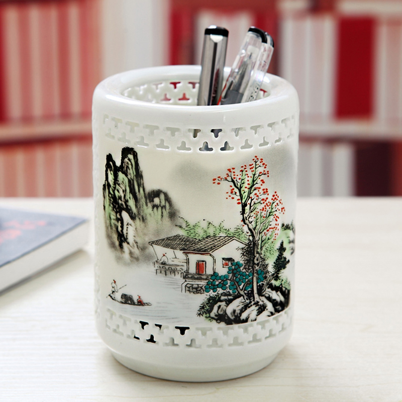 景德镇商务礼品同学教师节笔筒