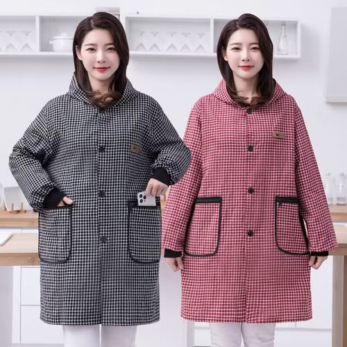 棉布罩衣时尚女耐脏防污长袖围裙