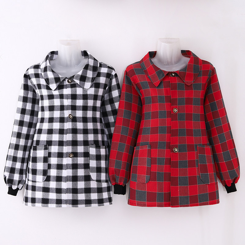 短款纯棉罩衣时尚家用厨房防污长袖围裙女上班耐磨大人工作服外穿,家庭/个人清洁工具,围裙,淘宝优惠券,粉丝福利购,淘宝优惠卷