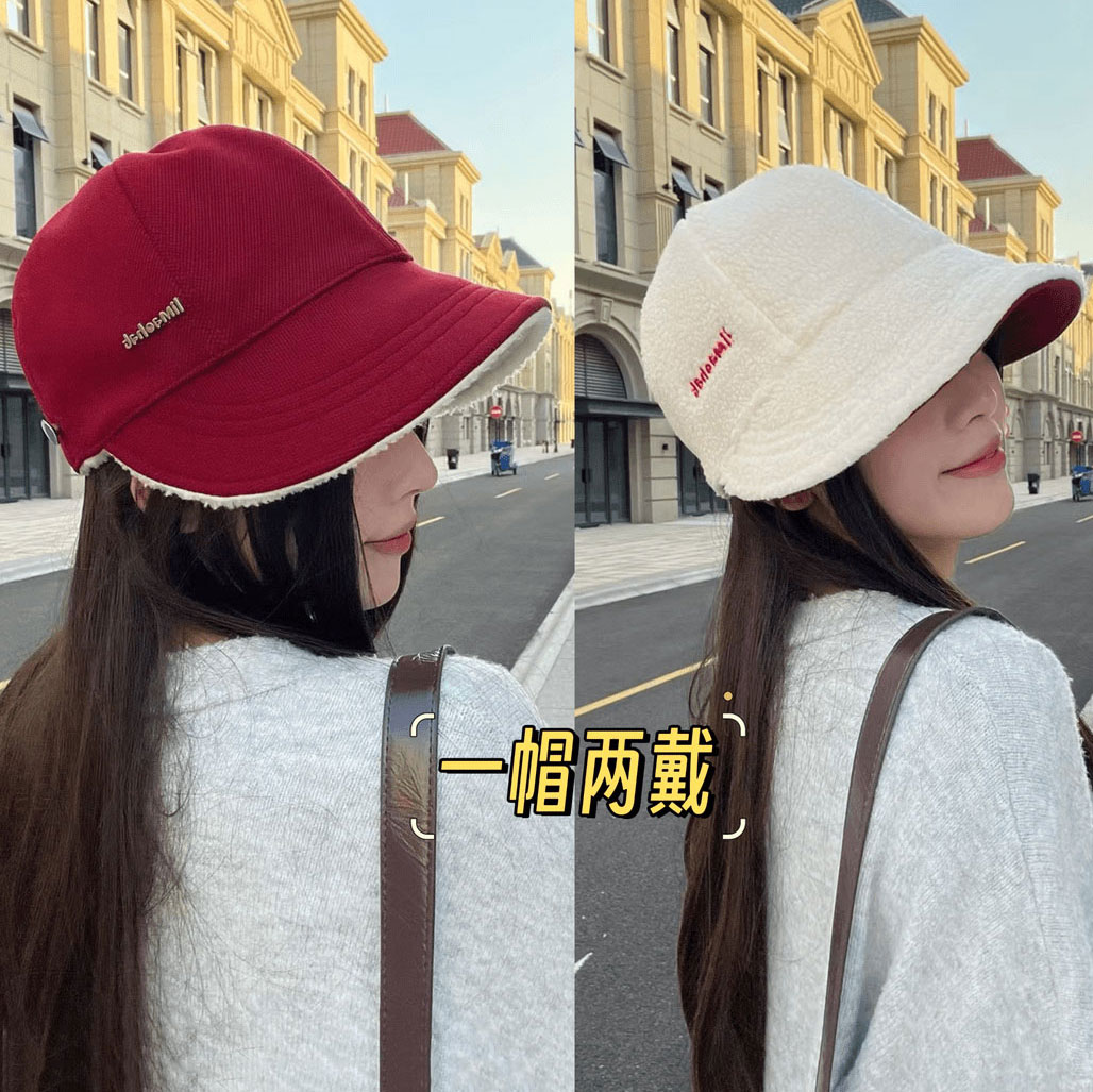 加绒加厚渔夫帽女秋冬棒球帽