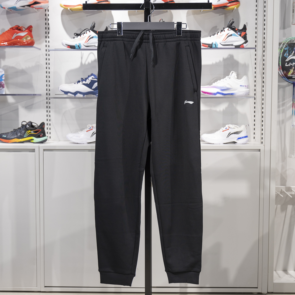 李宁束脚男子加绒保暖卫裤