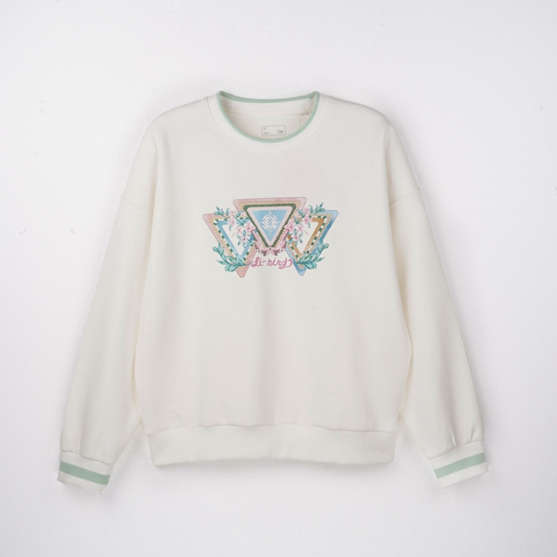 李宁运动休闲女子圆领卫衣