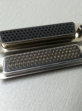 供应直插HDP78pin母座连接器 矩形D型4排立插带鱼叉固定D-SUB插座