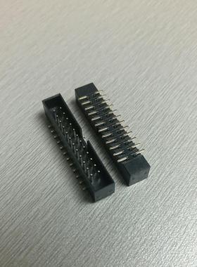 供应2x12PIN双排针贴片简牛连接器 2.0系列针座24芯立式贴接插件