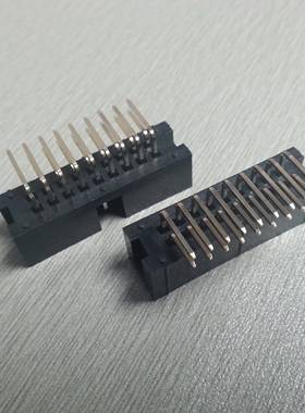 2.54弯针简牛系列 2*9PIN简牛弯针黑色连接器 双排18PIN弯脚简牛