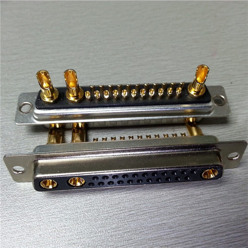 优质混合大电流D-SUB25W3母头接插件 重载电源线DB22+3母座连接器