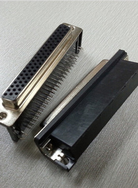 HDR62PIN弯脚90度弯脚母座3排62孔dsub连接器电脑接口插座