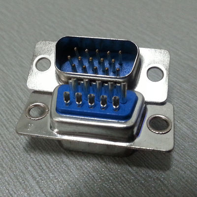高密度HDD15P传统针公插头vga焊线式连接器dsub15芯接插件焊接头