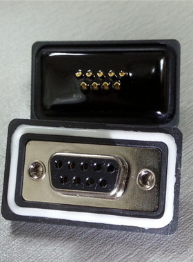 DB9PIN防水插头连接器 促销矩形并口9针母头 IP67等级dsub9母插座