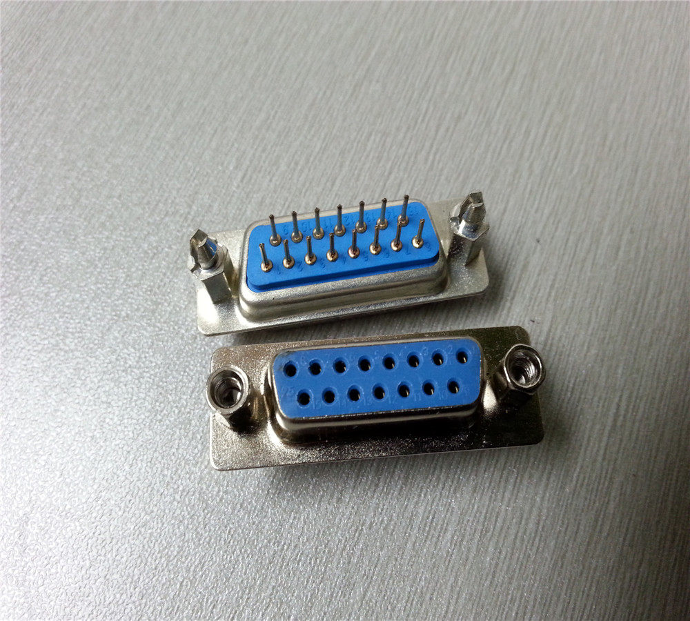 矩形2排15孔立式母头连接器插座