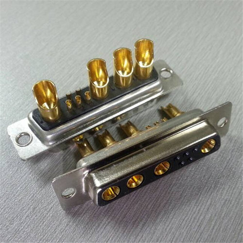 供D-SUB 9W4焊线母头接口插头矩形混合大电流实芯DB4+5接头连接器
