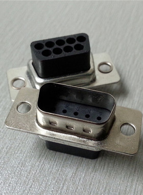 打线式插壳DB9针公冷压d-sub胶芯RS232电脑串口公主体09670095601