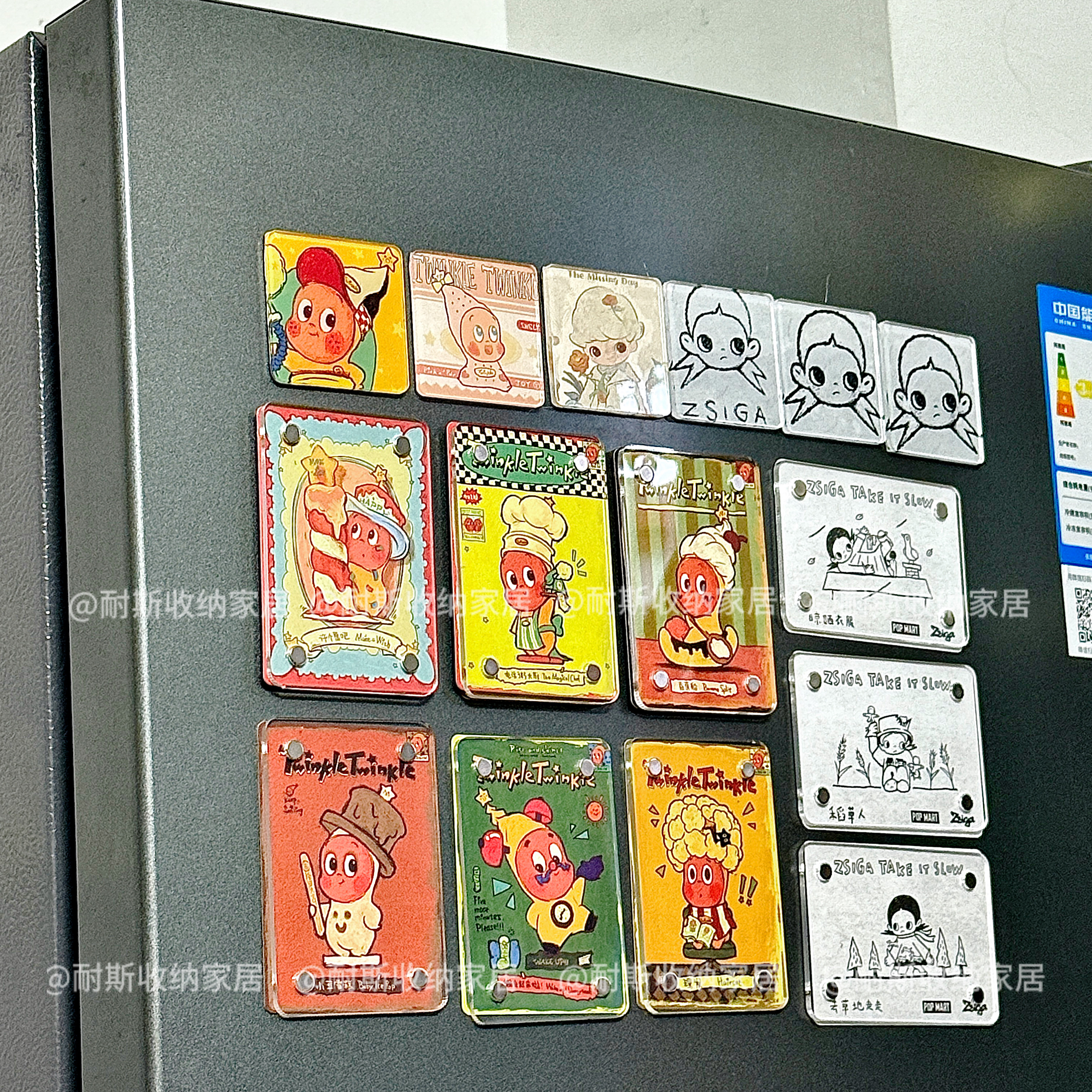 盲盒身份卡长方形冰箱贴diy材料