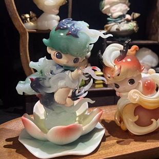 点金奔腾dimoo底座泡泡玛特布景摆件托盘逐云而行莲花底座