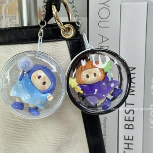 名创优品yoyo酱盲盒收纳包手办盲盒透明保护套萌粒遛娃挂包