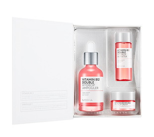 补水亮肤面霜精华爽肤水 保湿 MISSHA 谜尚维生素B12粉润超值套装