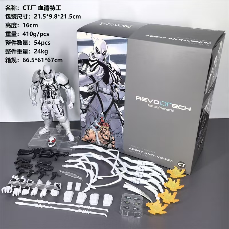 CT厂海洋堂惊奇山口式反毒液血清特工闪电汤普森漫画可动手办玩具