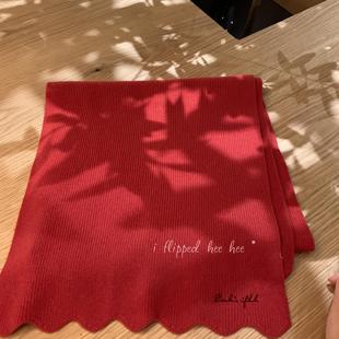 iFHHee 24圣诞限定 全羊毛花瓣红围巾