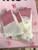 iFHHee 灰常好穿 中筒奶白纯棉袜子～干干净净