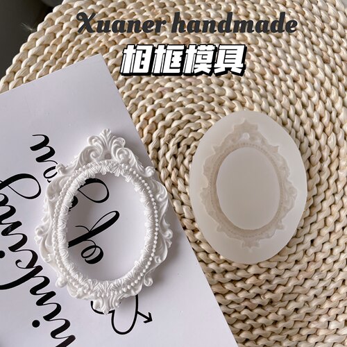 璇儿手作香薰石膏相框模具滴胶香薰蜡烛手工翻模硅胶模具DIY材料