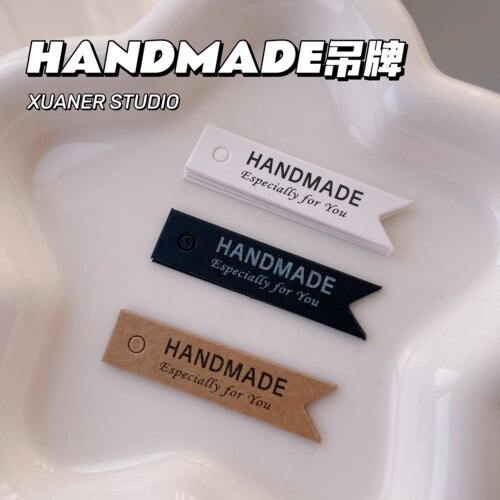 璇儿手作香薰石膏装饰白色HANDMADE吊牌牛皮纸吊牌DIY烘焙装饰