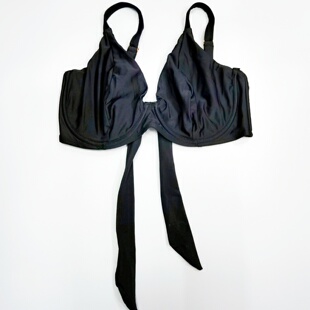 85EFGHI 819欧美外贸超薄大杯有钢圈显小女士大胸黑比基尼泳衣65