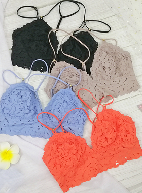 #521夏季新款超薄文胸三角杯性感美背胸罩无钢圈大胸显小舒适内衣