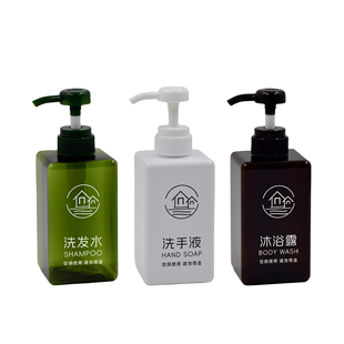 酒店分装 瓶定制logo店名高档洗发水沐浴露洗手液护发素按压瓶空瓶