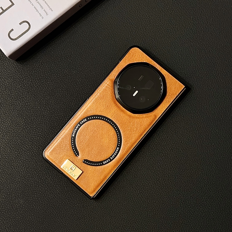 适用荣耀Magic V5手机壳新款华为magicV5油蜡皮保护套MBH-AN10折叠屏maigcv5磁吸外壳honor魔术mgaicv5高级感