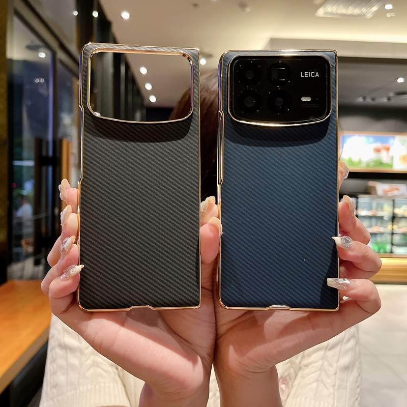 适用小米MiX Fold4手机壳MiXFold3保护套折叠屏mlx电镀磨砂Flod2外壳mixflod碳纤维纹foid高级感mxifold4超薄